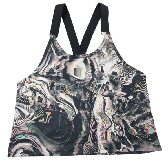 Nike Pro Coral Print Training Top Womens Small Abstract Racerback Psychedelic - Picture 1 of 11